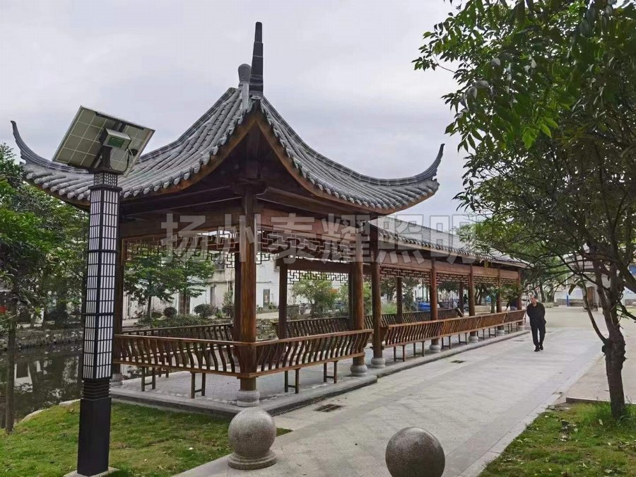 浙江溫州太陽(yáng)能庭院燈案例
